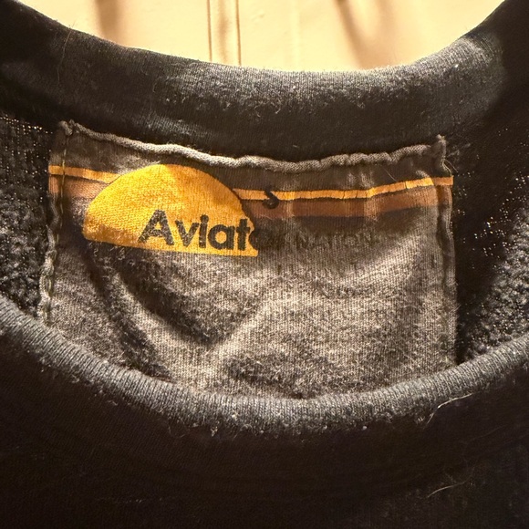 Aviator Nation Charcoal Logo Relaxed Crew S - Picture 4 of 4